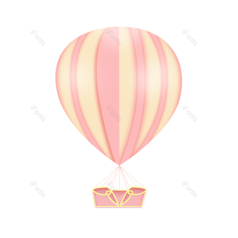 立体图片,质感元素,热气球PNG,金属免抠素材